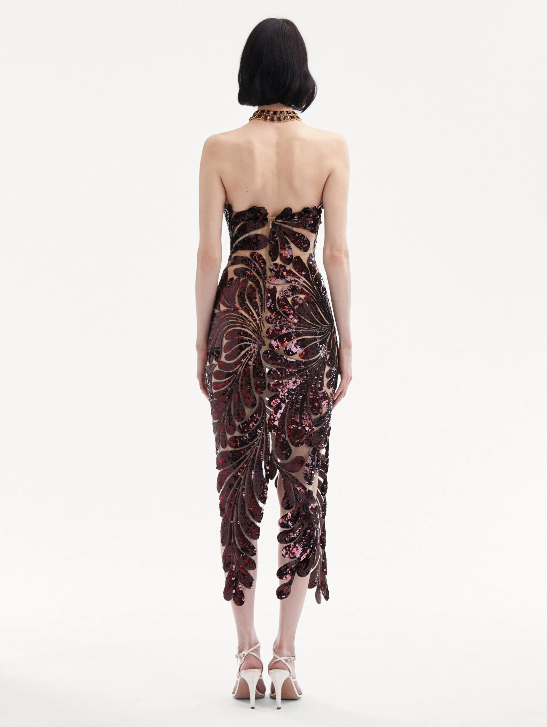 Fern Sequin Embroidered Dress