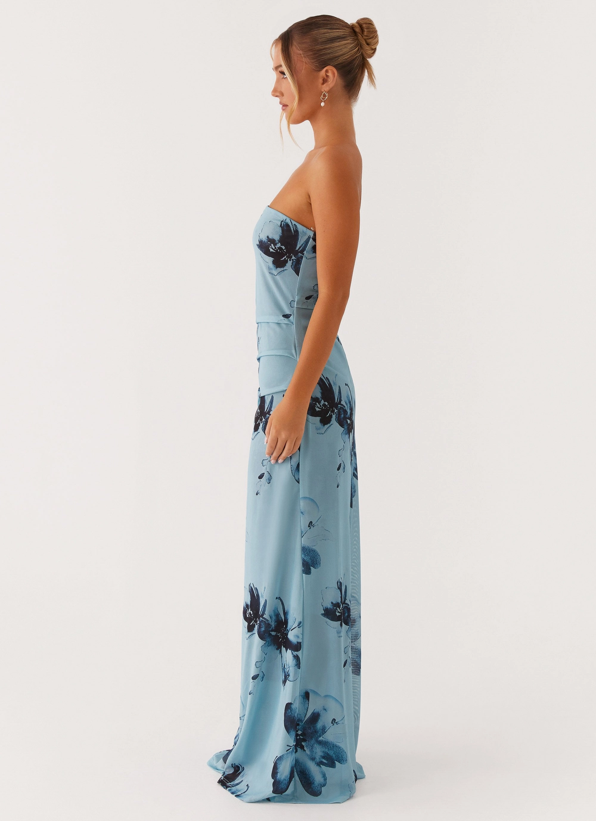 Field Of Dreams Maxi Dress - Blue Black Floral