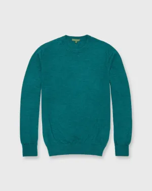 Fine-Gauge Crewneck Sweater in Highland Green Cashmere