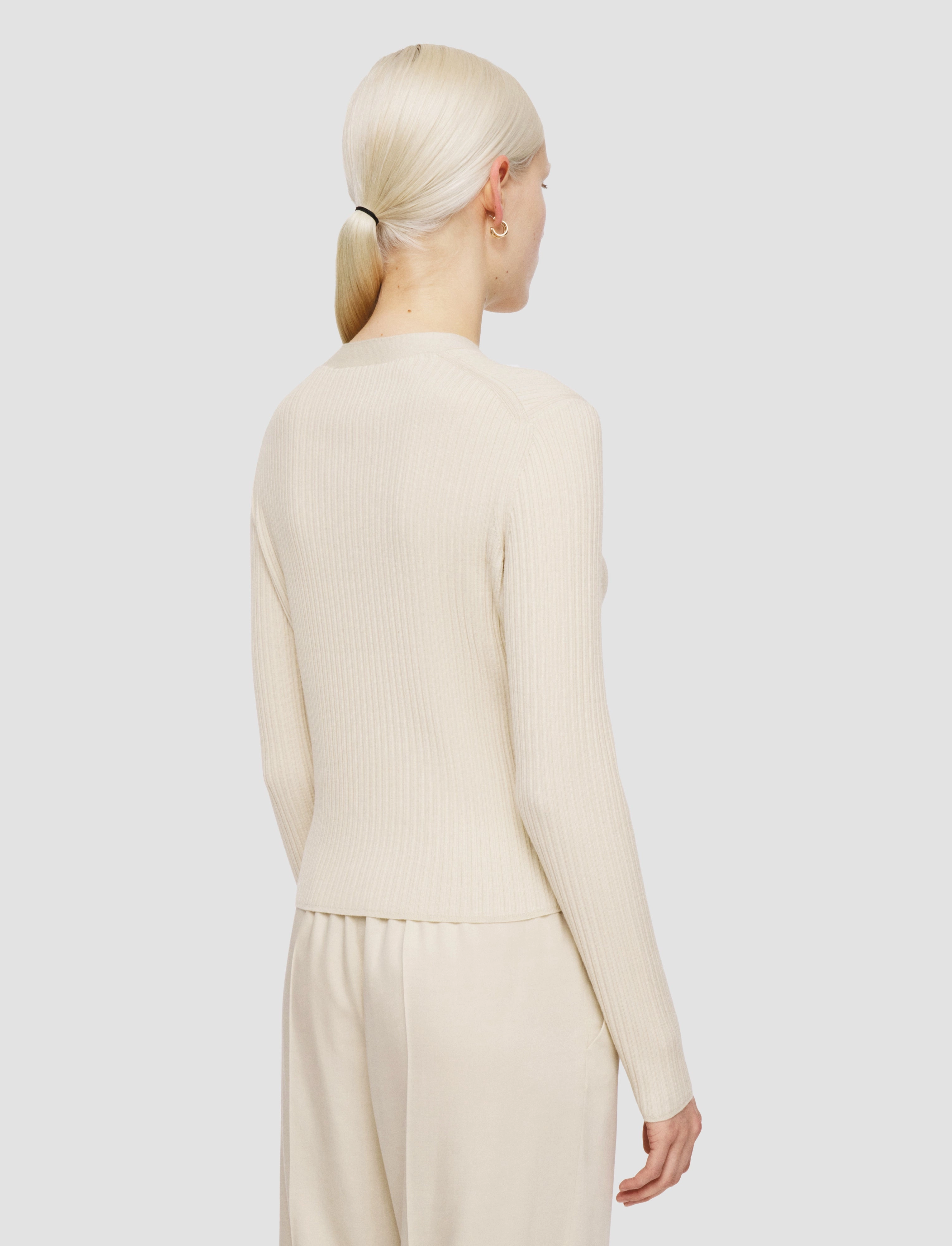 Fine Merino Rib Cardigan