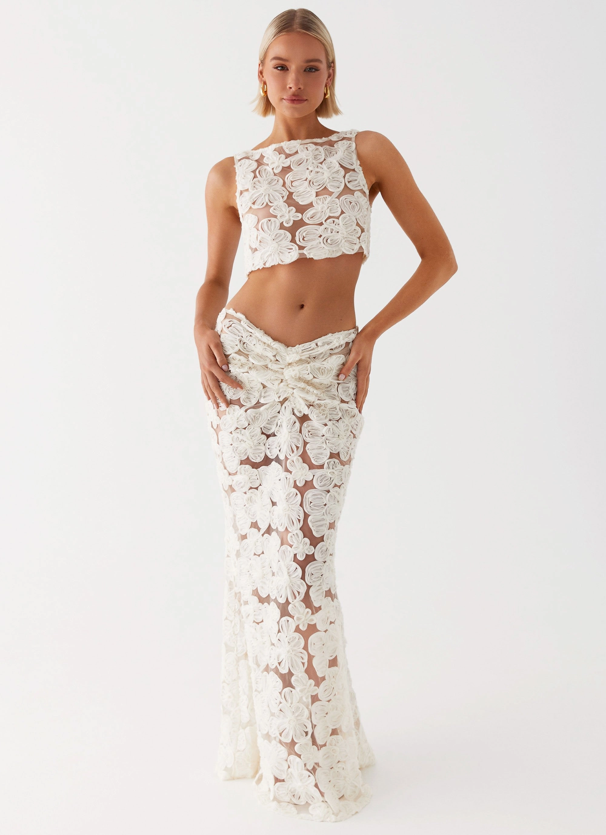 Fiorella Floret Top - Ivory