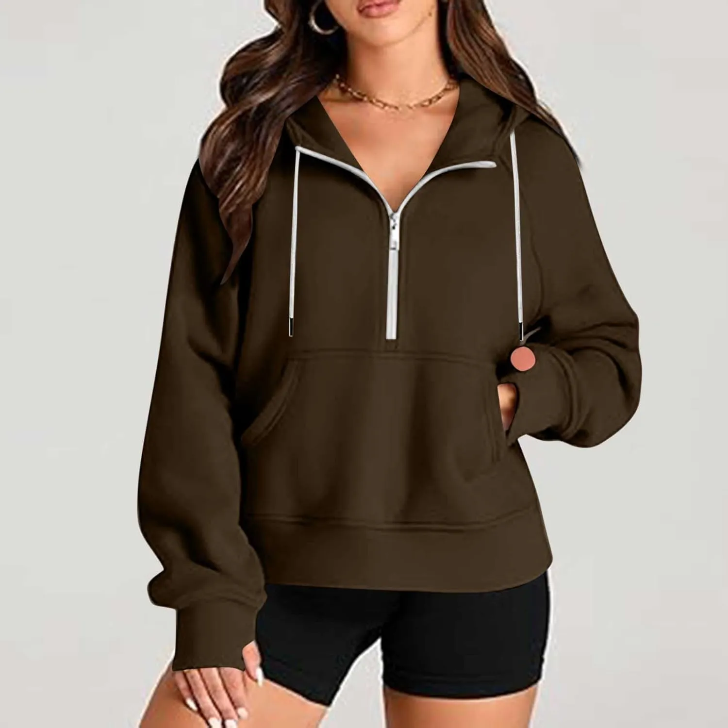 Firzero Black Sweatshirt Women Zip Up Crop Hoodie Sweatshirts 2024 Fall Trendy Long Sleeve Cropped Jacket Top Teen Girls Y2k