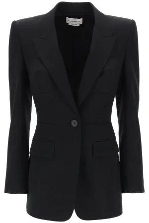 fitted jacket with bustier details 787572 QJAAC BLACK