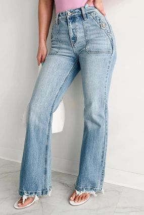 Fitzgerald High Rise Wide Flare Kancan Jeans (Medium) Fitzgerald High Rise Wide Flare Kancan Jeans (Medium)