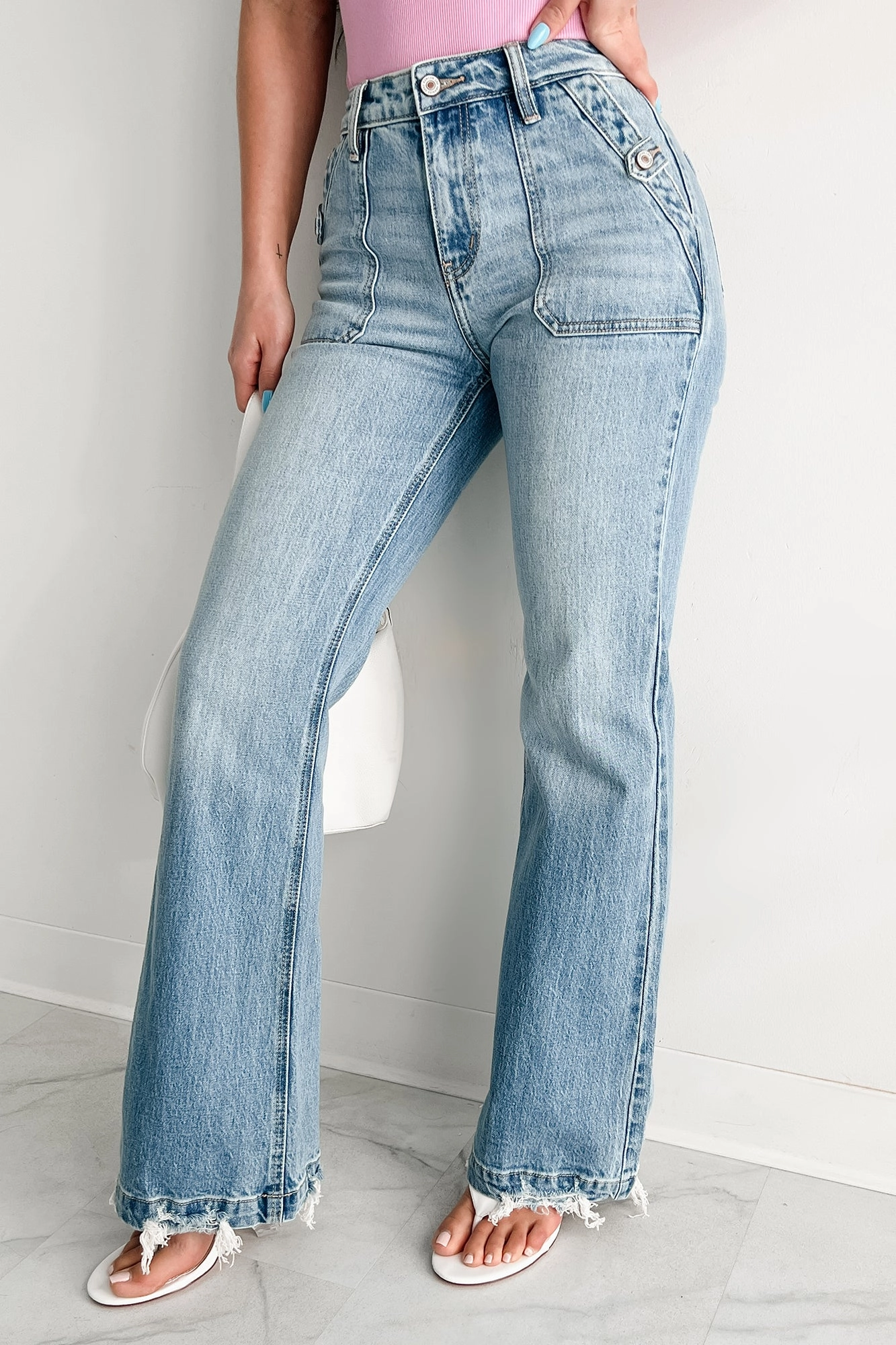 Fitzgerald High Rise Wide Flare Kancan Jeans (Medium)