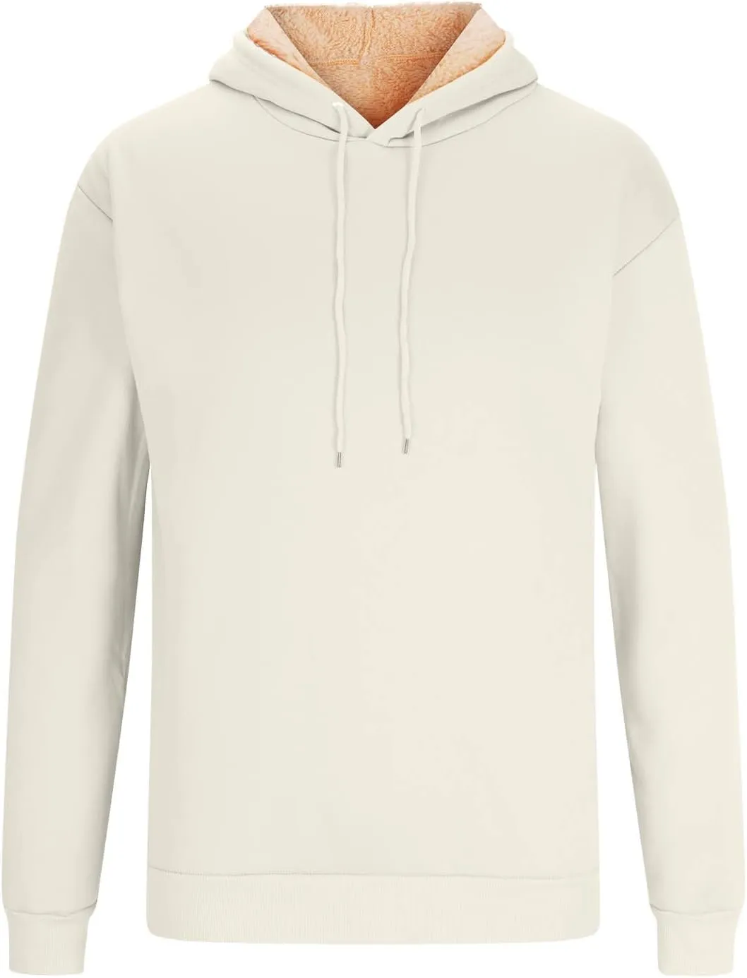 Fleece Lined Pullover Sweaters for Men Fashion Hoodies & Sweatshirts Thermal Long Sleeve Shirts Winter Clothes 2024