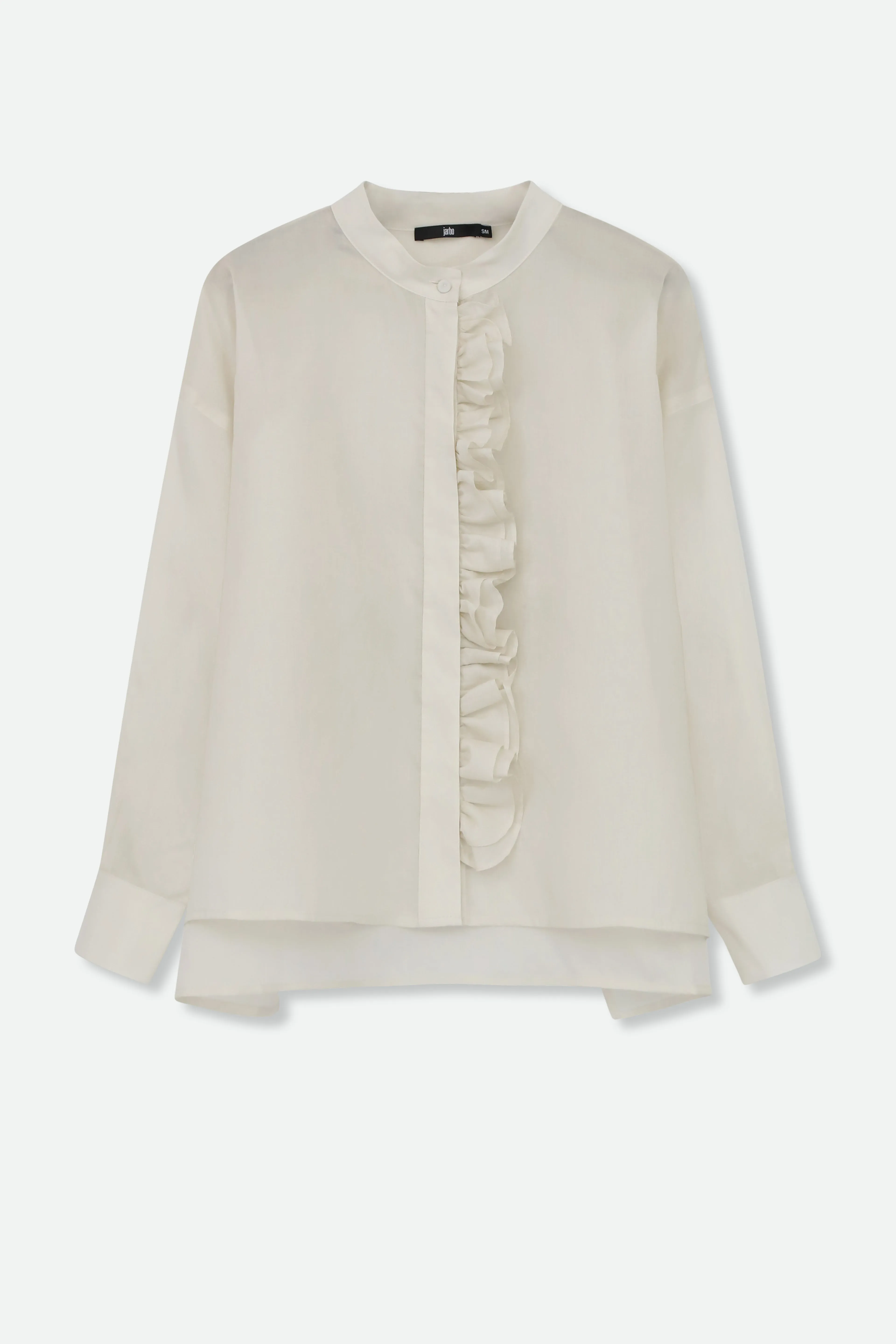 FLEUR RUFFLE SHIRT IN ITALIAN COTTON ORGANZA