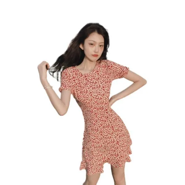 Floral Dress Short Petite Women Summer A-Line First-Love Dress