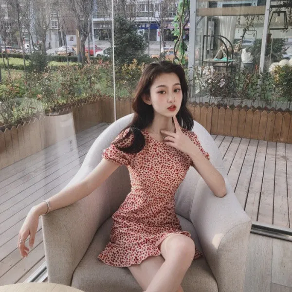 Floral Dress Short Petite Women Summer A-Line First-Love Dress