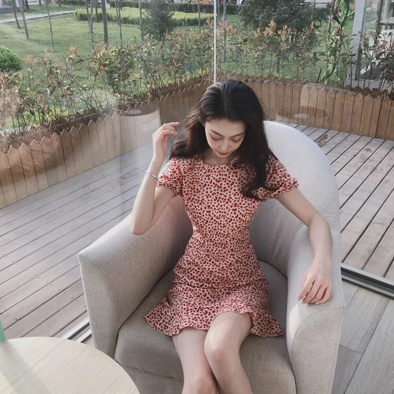 Floral Dress Short Petite Women Summer A-Line First-Love Dress