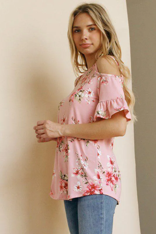 Floral Print Off Shoulder Top