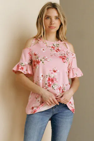 Floral Print Off Shoulder Top