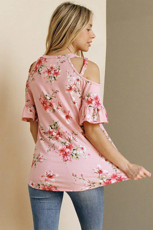 Floral Print Off Shoulder Top