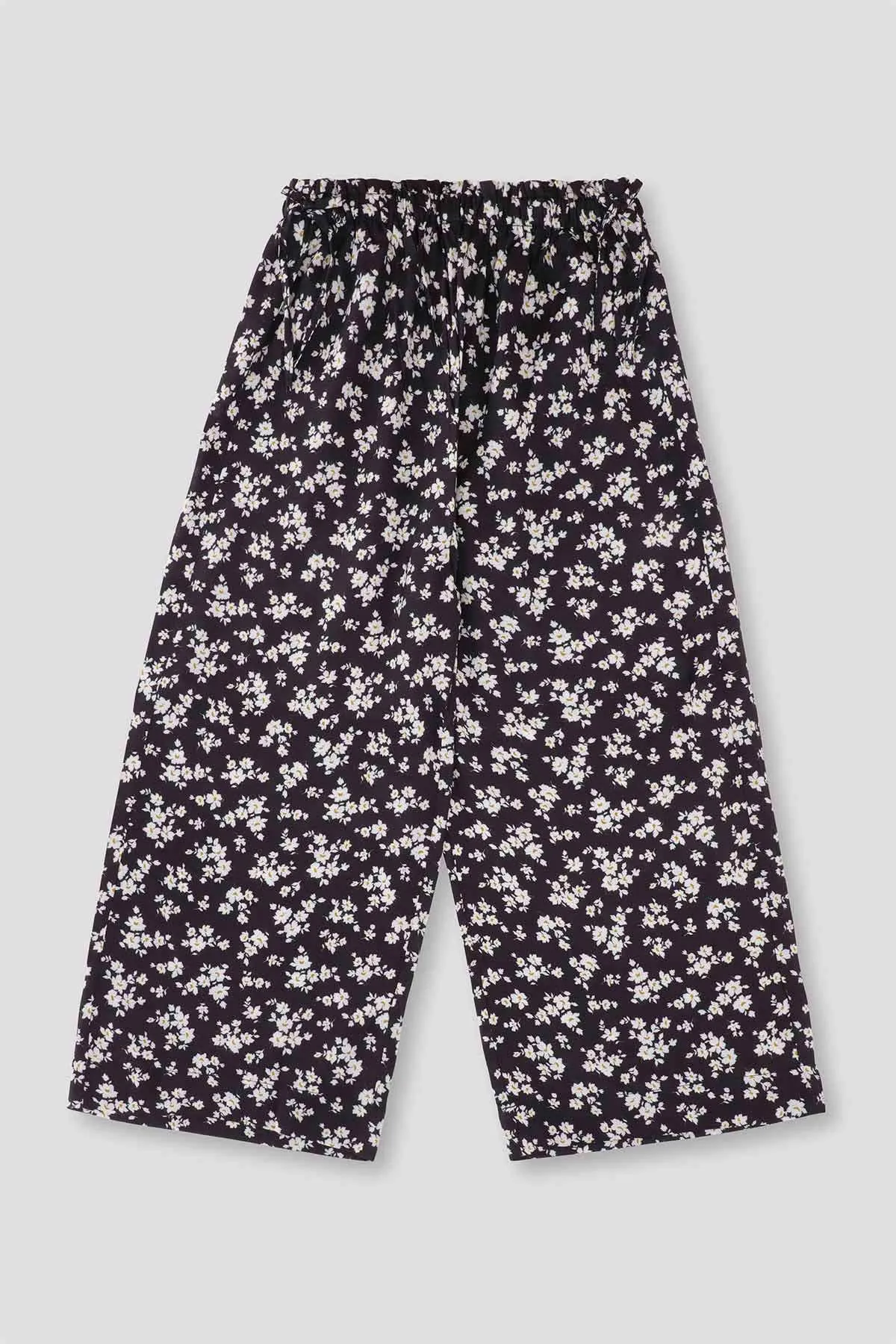 Floral Printed Pant For Girl - Black