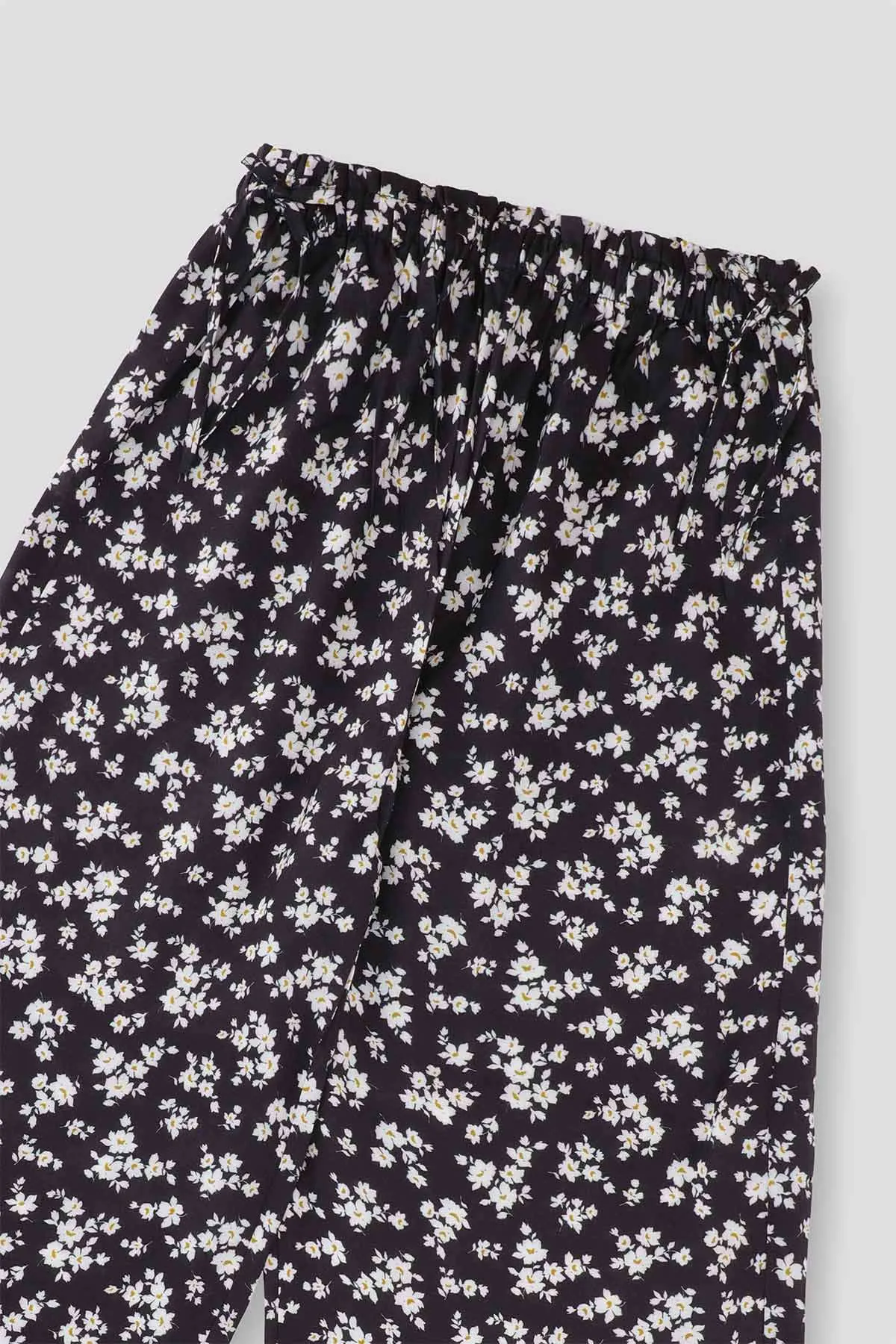 Floral Printed Pant For Girl - Black