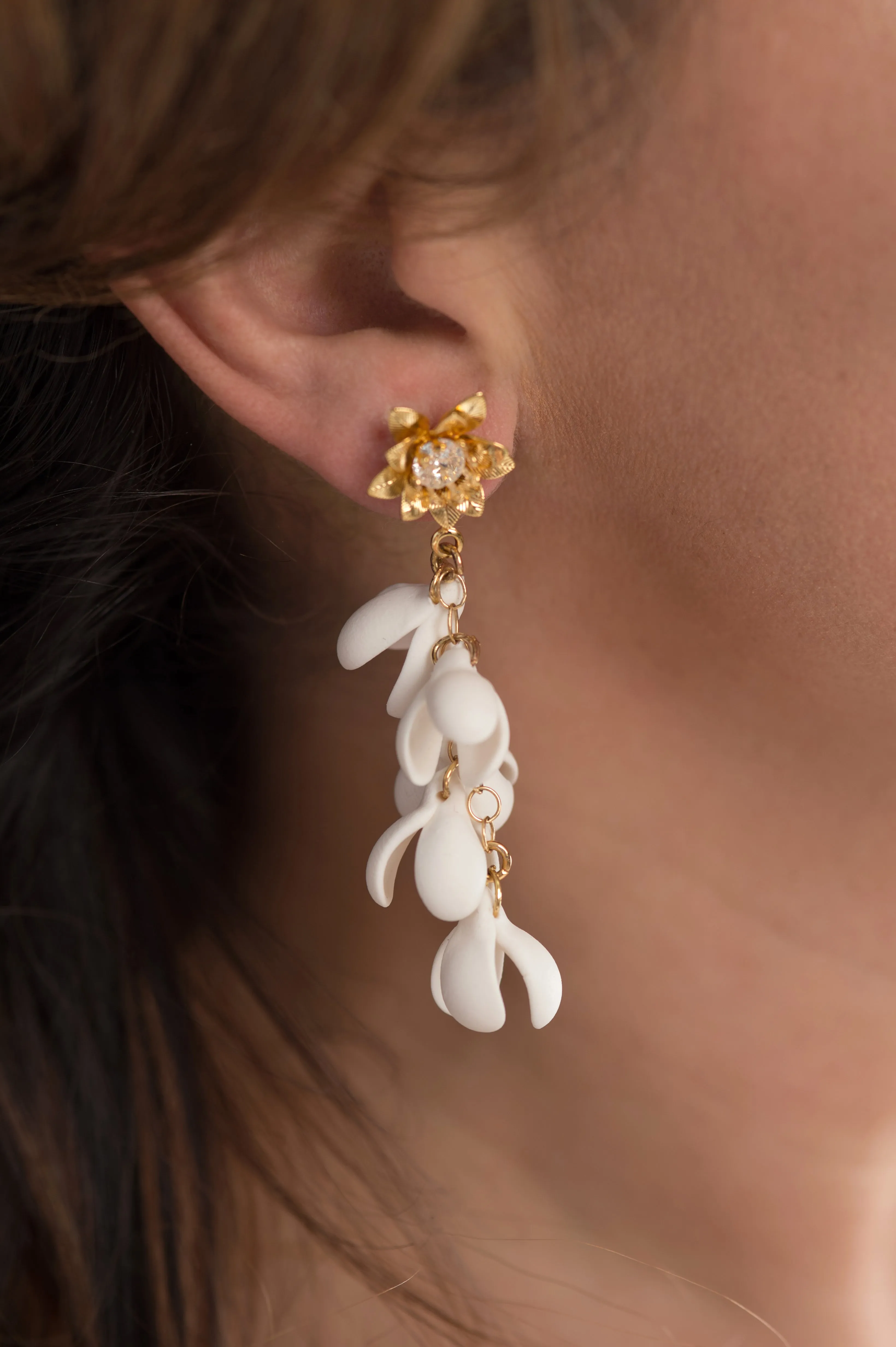 floral statement earrings - style 20047