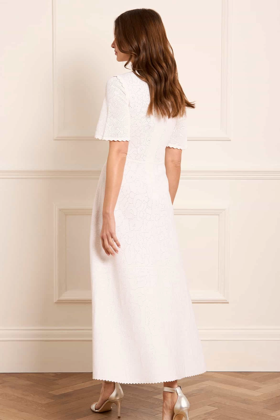 Floral Pointelle Knit Gown