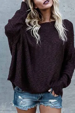 Florcoo Off-Shoulder Loose Style Sweater