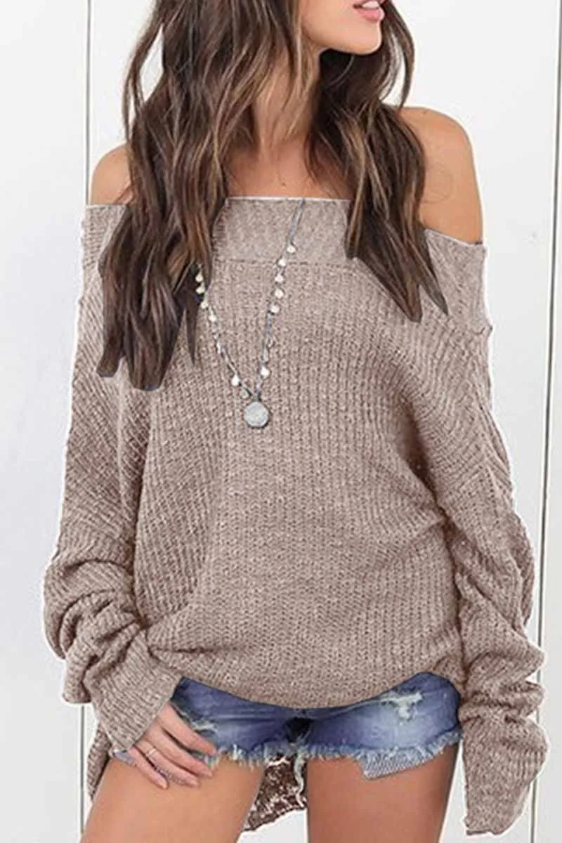 Florcoo Off-Shoulder Loose Style Sweater