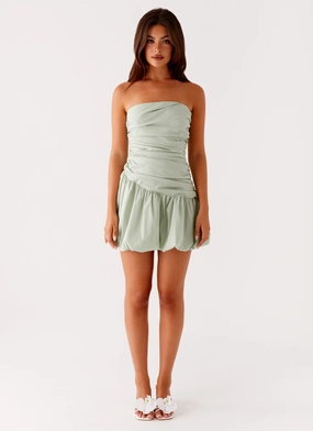 Floria Bubble Mini Dress - Sage Floria Bubble Mini Dress - Sage