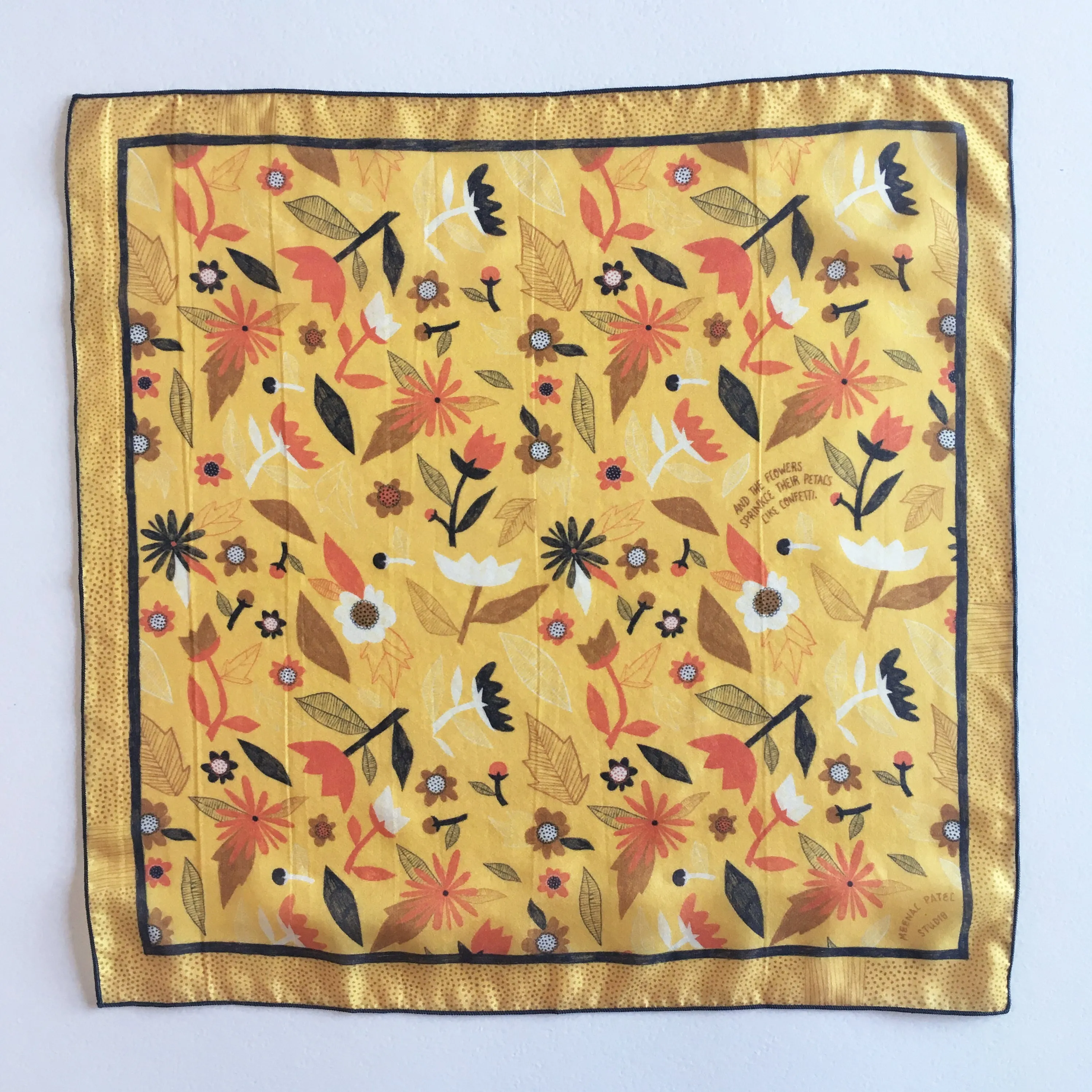 Flower Confetti Silk Scarf
