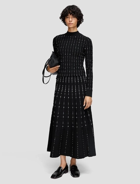 Fragmented Stripes Mock Neck Top Fragmented Stripes Mock Neck Top