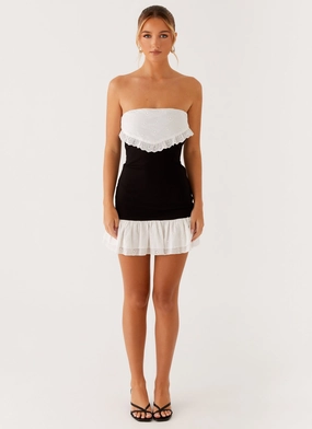 Fran Broderie Mini Dress - Black Fran Broderie Mini Dress - Black