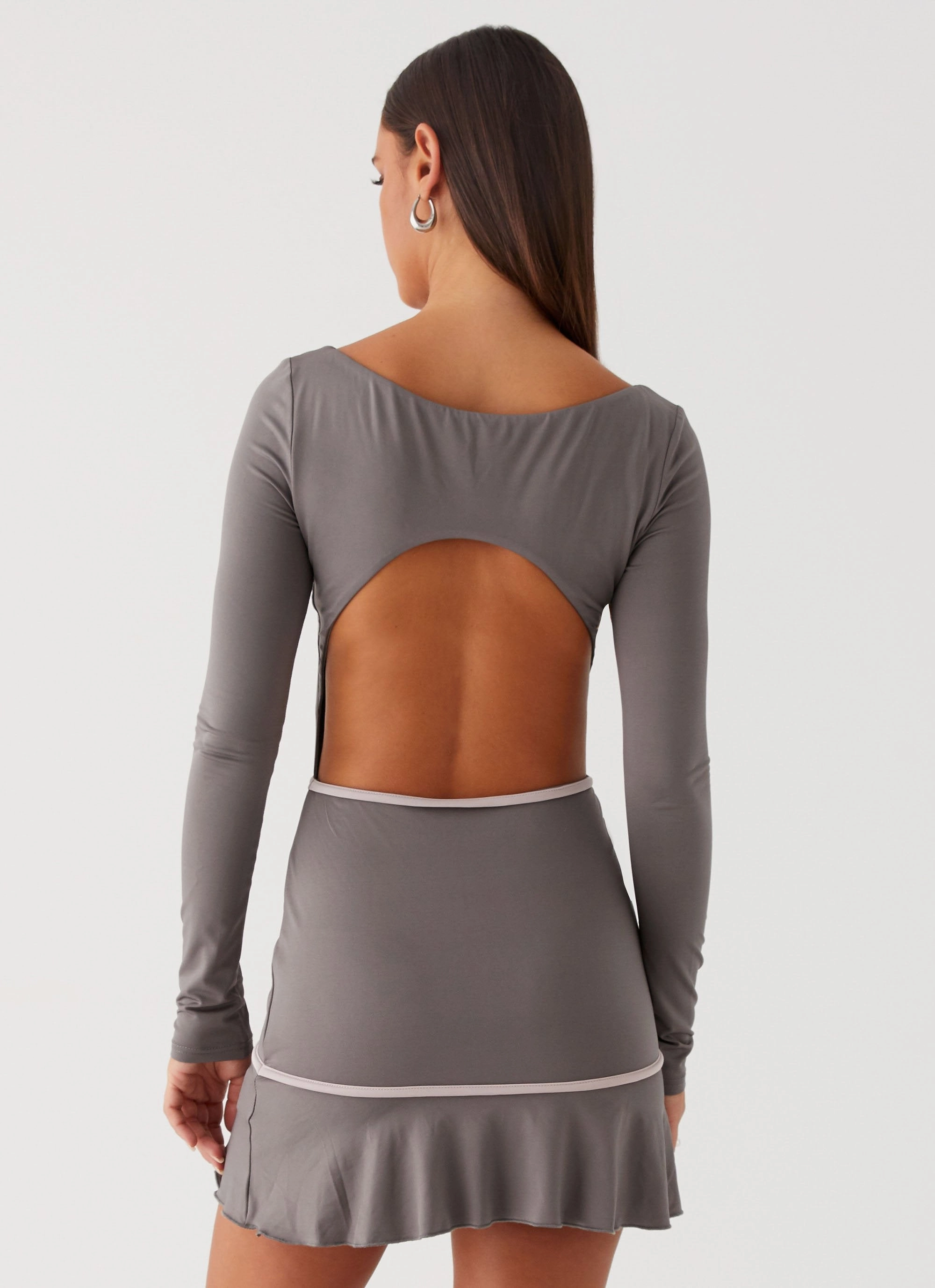 French Flirt Mini Dress - Charcoal