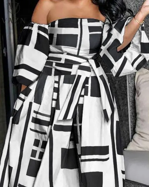 Full Sleeve Strapless Off Shoulder Wide Leg Jumpsuits