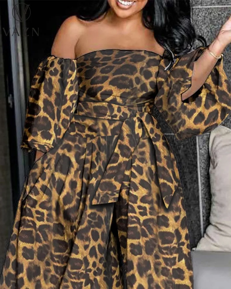 Full Sleeve Strapless Off Shoulder Wide Leg Jumpsuits