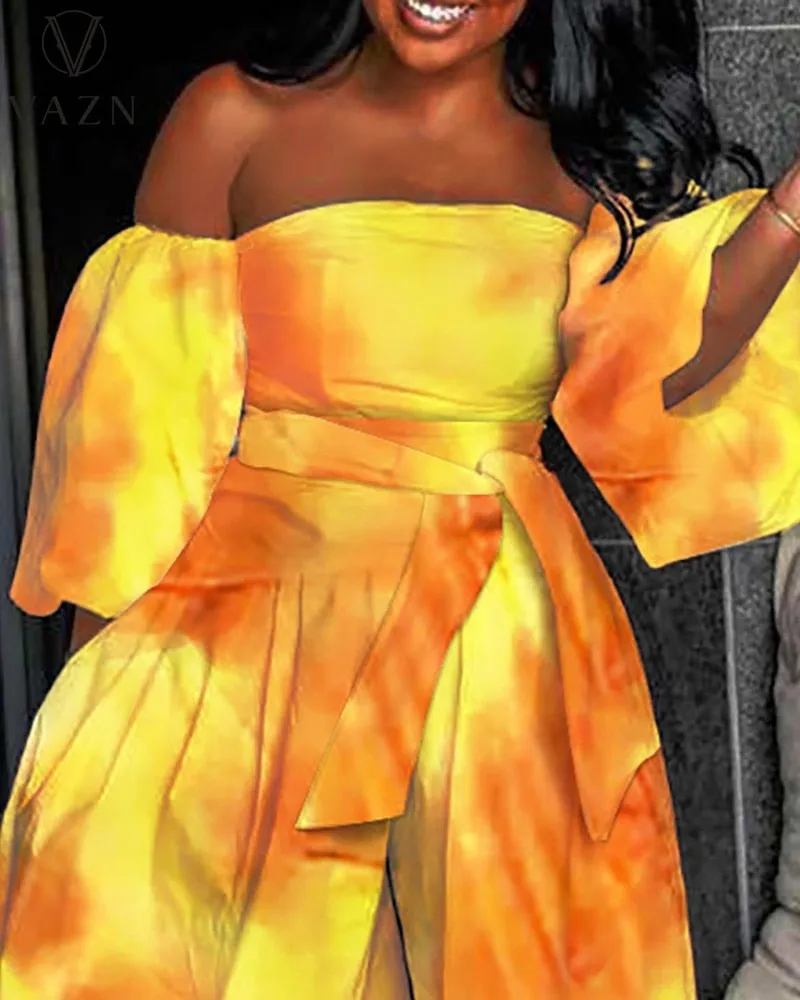 Full Sleeve Strapless Off Shoulder Wide Leg Jumpsuits