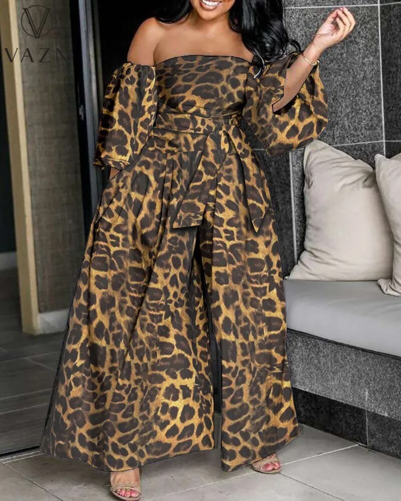 Full Sleeve Strapless Off Shoulder Wide Leg Jumpsuits