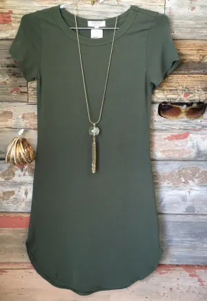 Fun in the Sun Tunic Dress: Olive