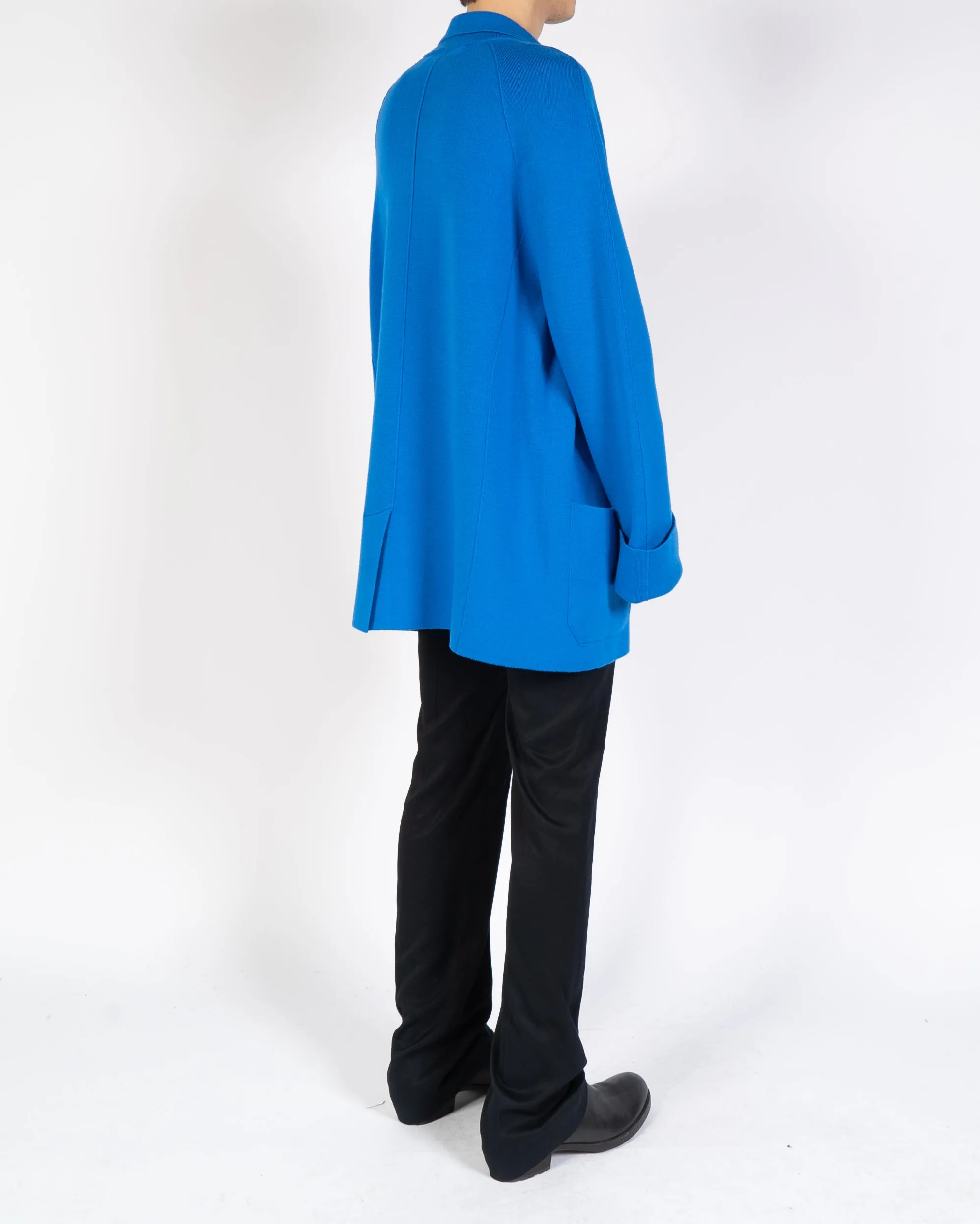 FW19 Blue Oversized Cashmere Cardigan