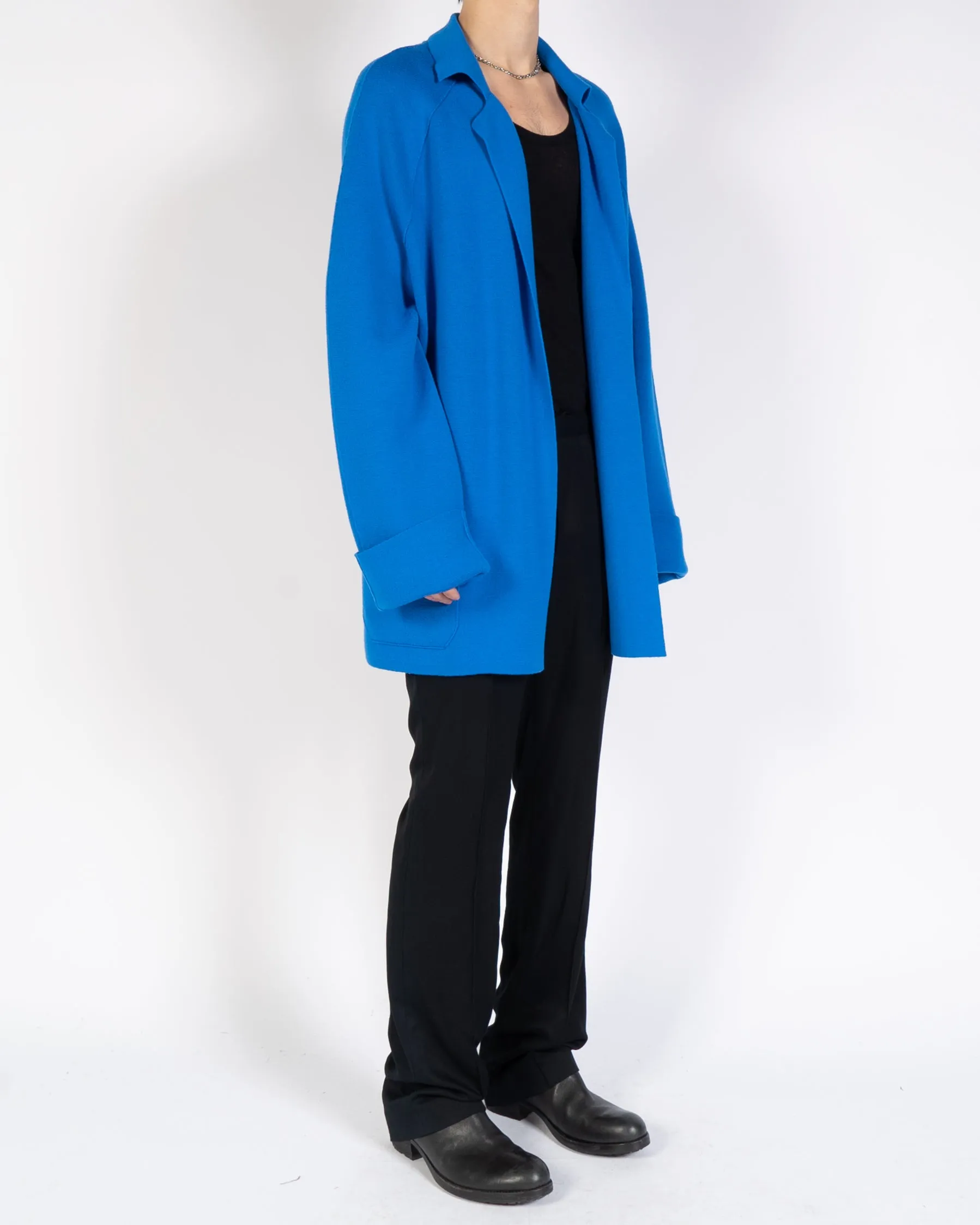 FW19 Blue Oversized Cashmere Cardigan