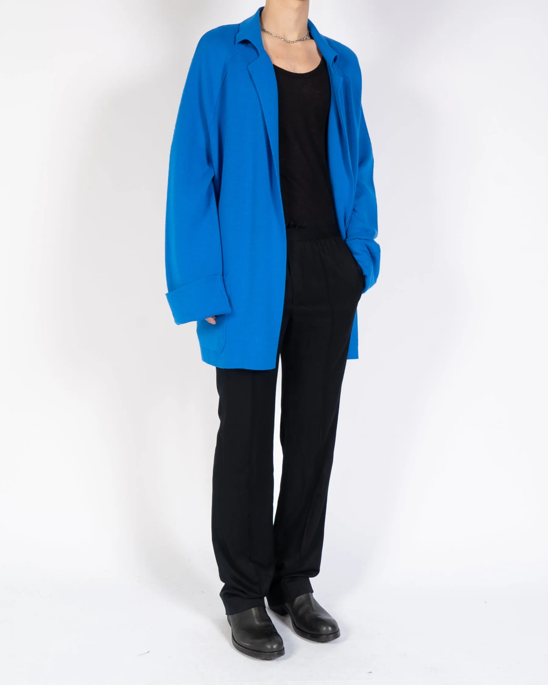 FW19 Blue Oversized Cashmere Cardigan