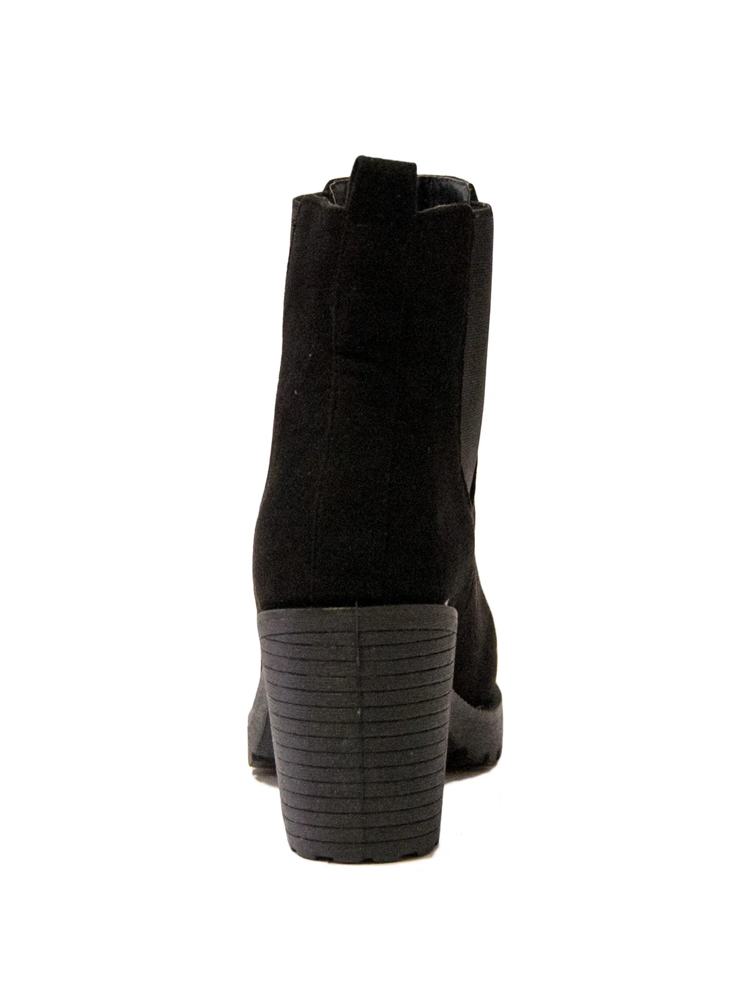 Gabi black suede high heeled Chelsea boots
