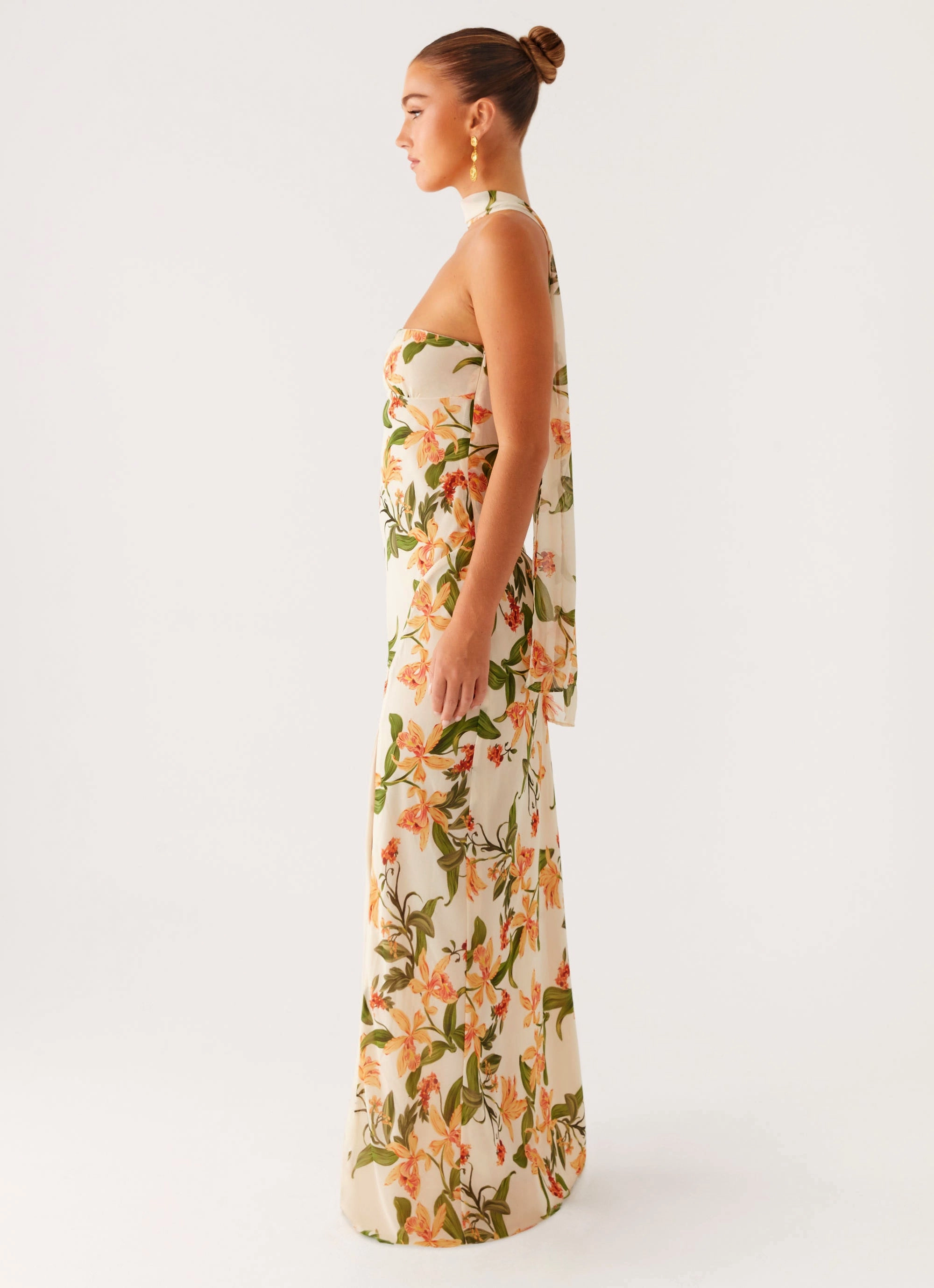 Gali Strapless Maxi Dress - Floral Print