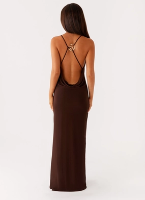 Game Player Maxi Dress - Chocolate Game Player Maxi Dress - Chocolate