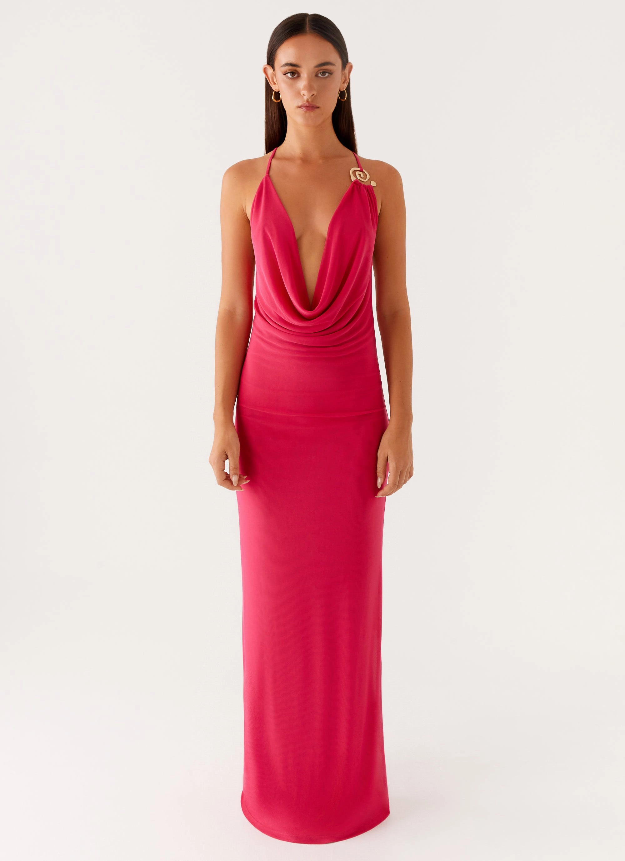 Game Player Maxi Dress - Hot Pink