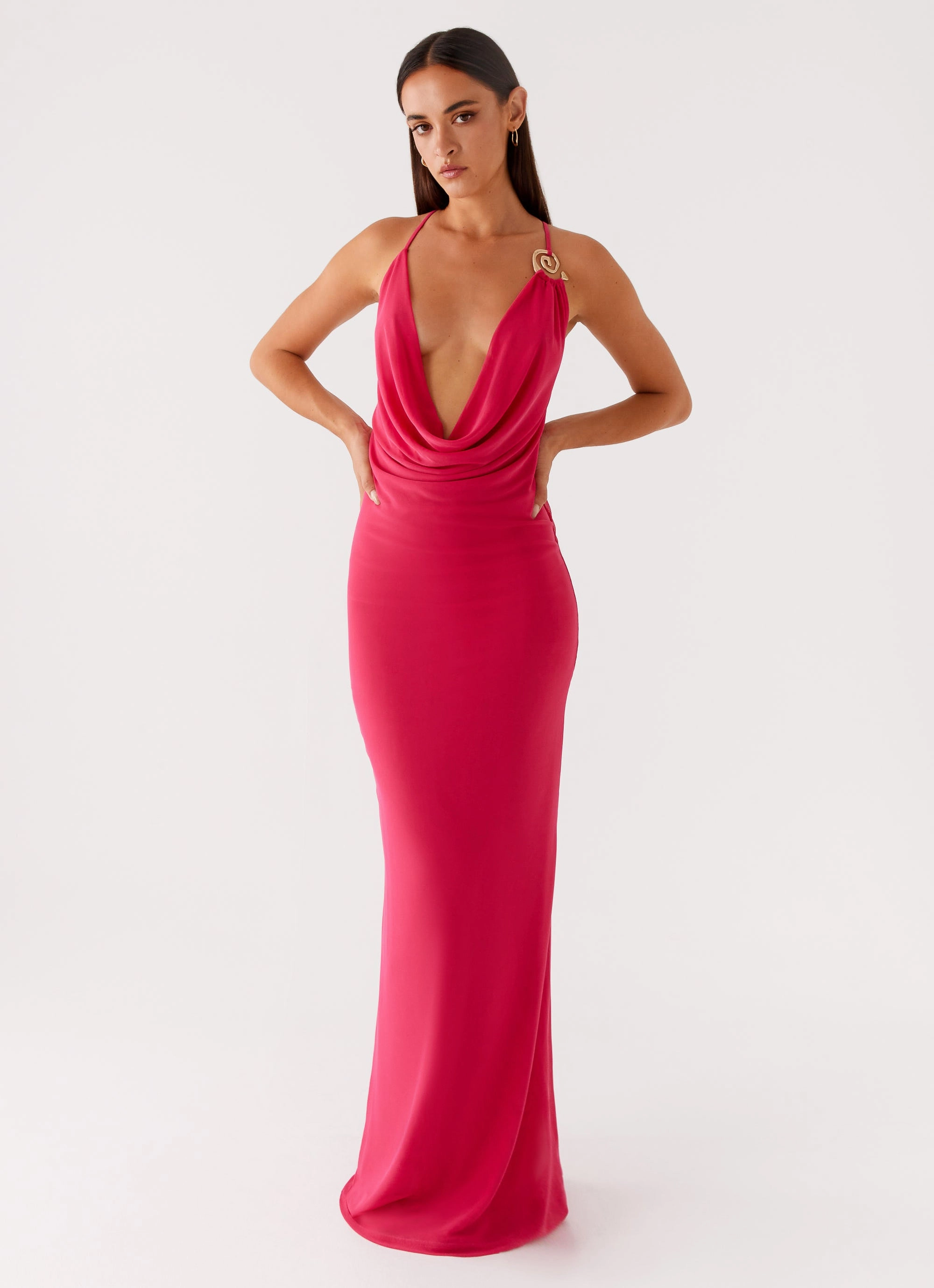Game Player Maxi Dress - Hot Pink