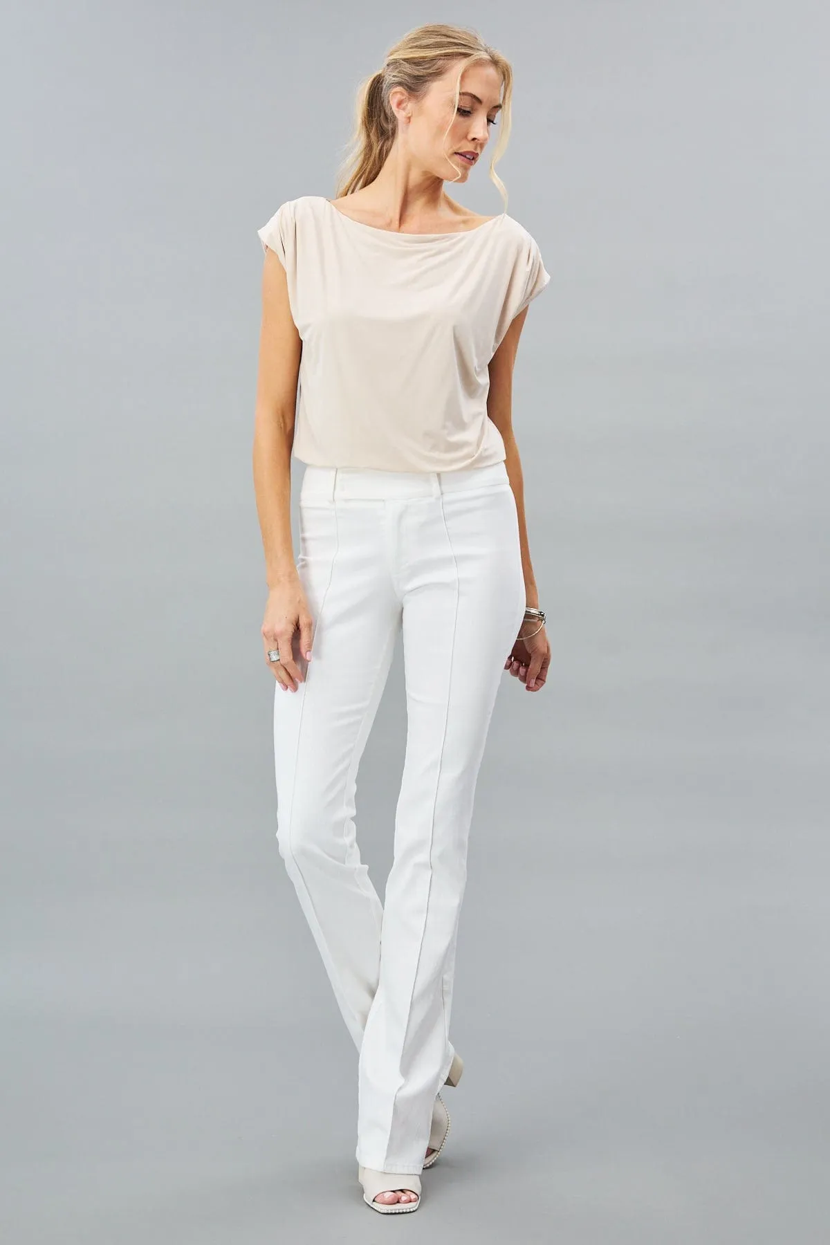 Gathered Wide Neck Top