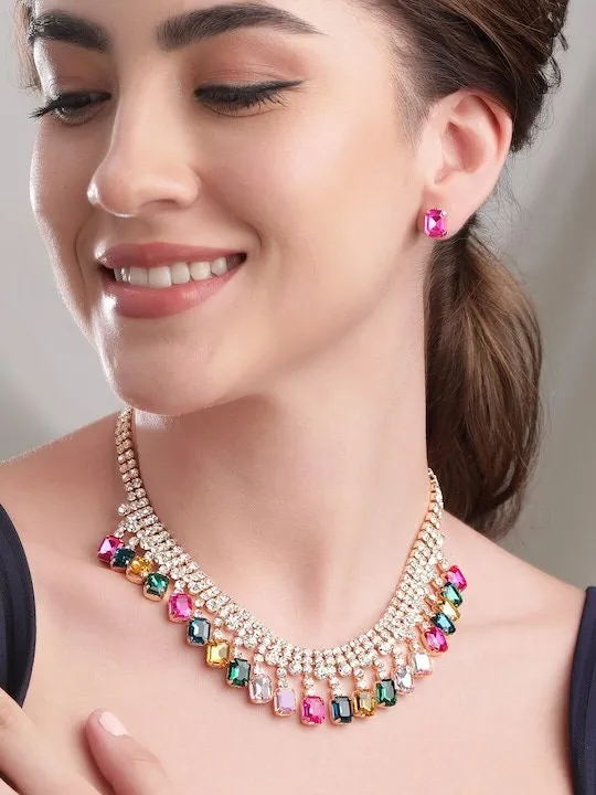 Gemstone Studded Jewelry Set For Women