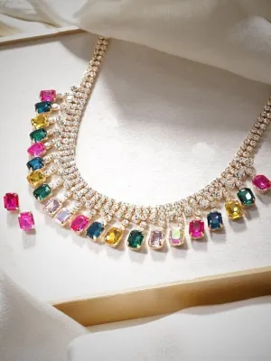 Gemstone Studded Jewelry Set For Women