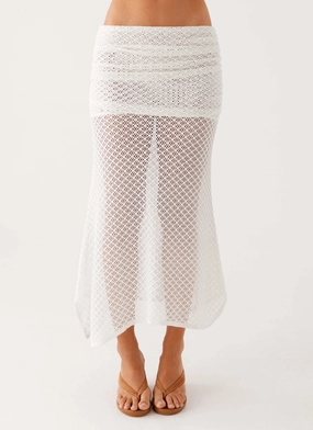 Genesis Midi Skirt - White Genesis Midi Skirt - White