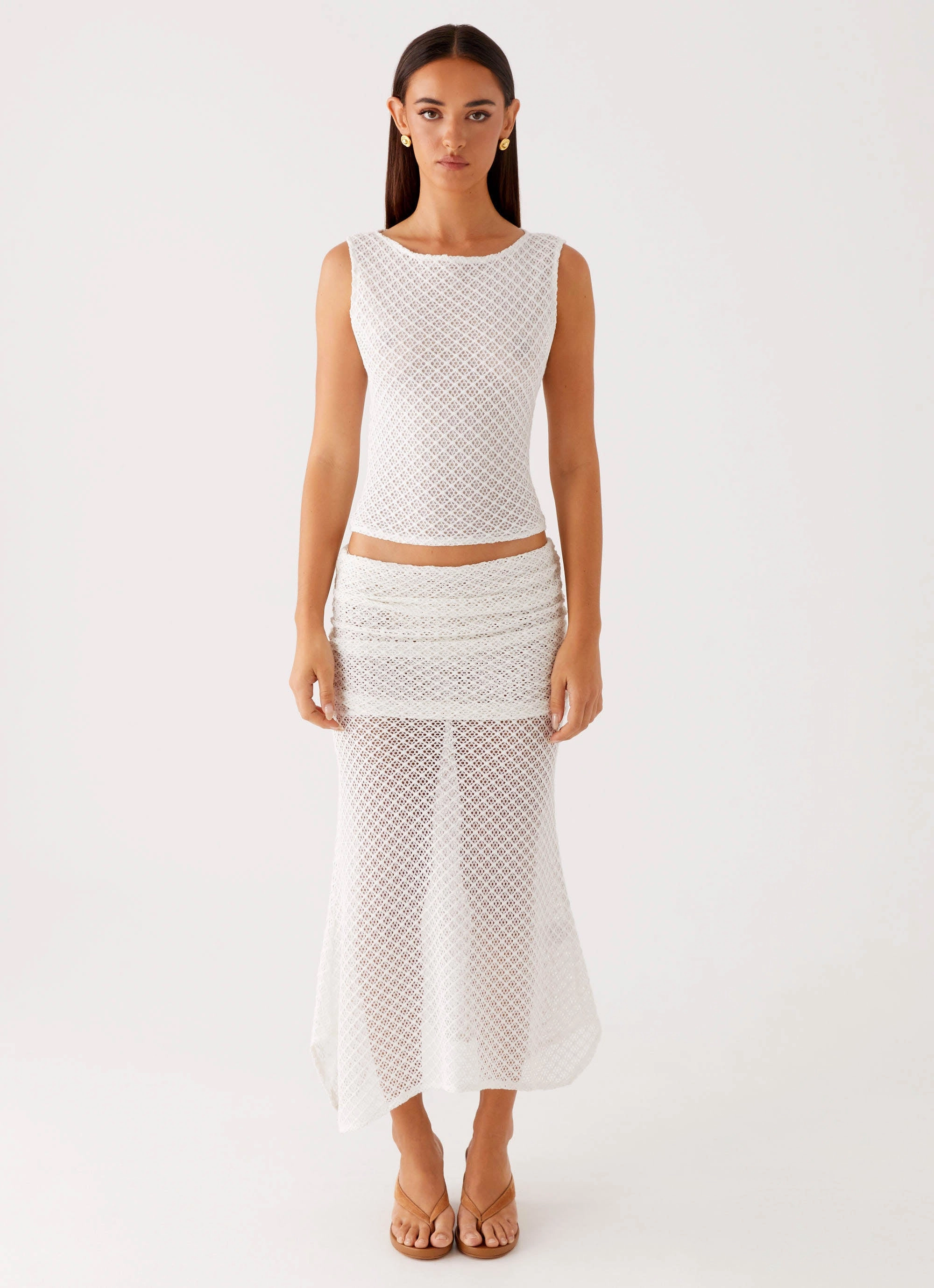 Genesis Midi Skirt - White