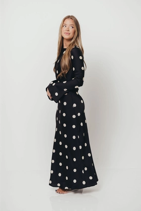 Georgie Polka Dot Maxi Dress in Black Georgie Polka Dot Maxi Dress in Black
