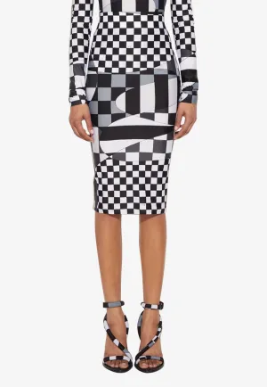 Giardino Print Pencil Skirt