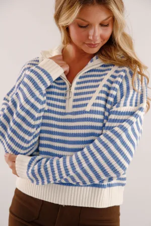 Giving Compliments Pullover-Blue Giving Compliments Pullover-Blue