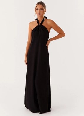 Golden Child Linen Maxi Dress - Black Golden Child Linen Maxi Dress - Black